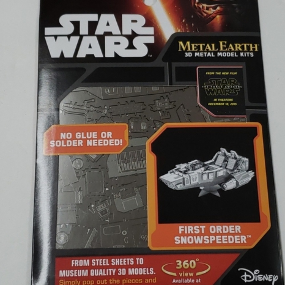 Star Wars Metal Earth 3D Craft Kit First Order Snow Speeder Disney
